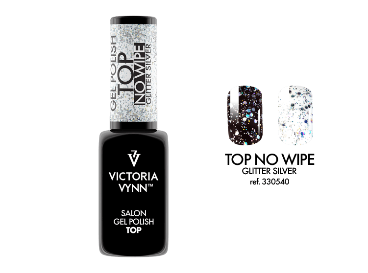 Топ Victoria Vynn без липкого шару Glitter Silver (срібний) 8 мл