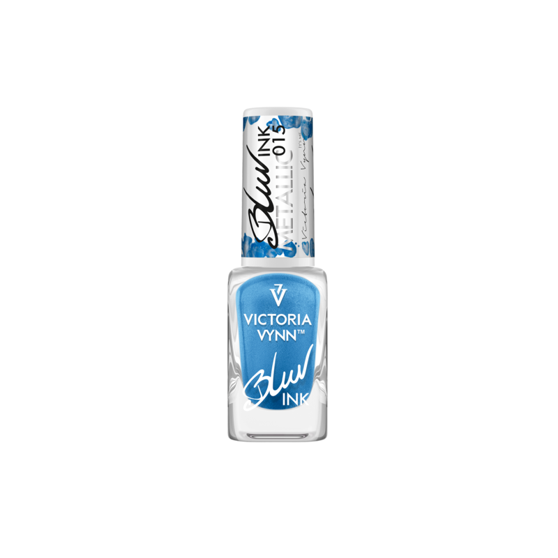 Чорнило Victoria Vynn 015 Blur Ink Metallic (блакитний металік) 8 мл