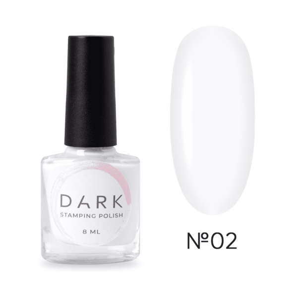Лак для стемпінгу Dark №2 білий 8 мл