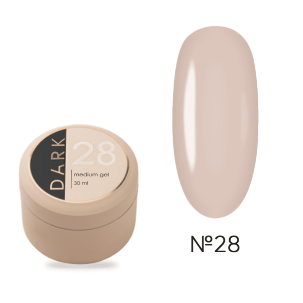 Гель для нарощування середній Dark Medium Gel №28 30 мл