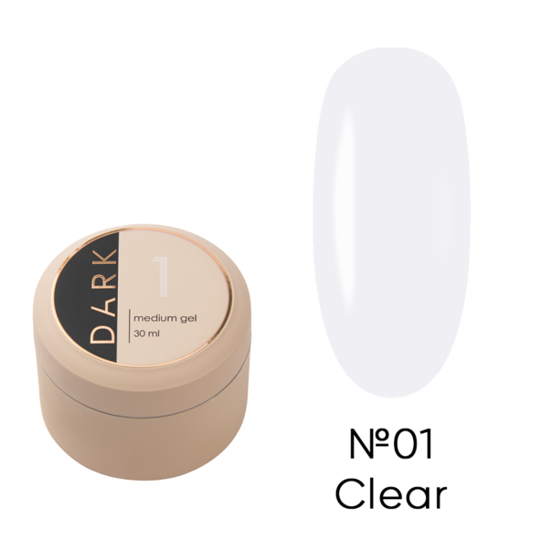 Гель для нарощування середній Dark Medium Gel №01 30 мл