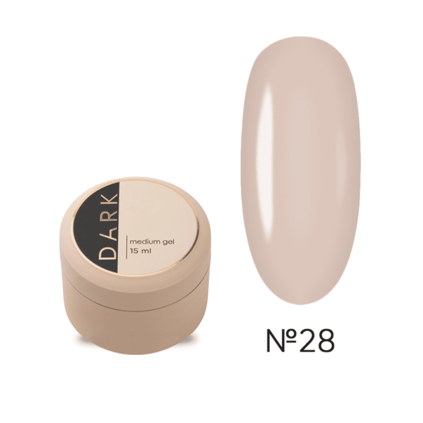 Гель для нарощування середній Dark Medium Gel №28 15 мл