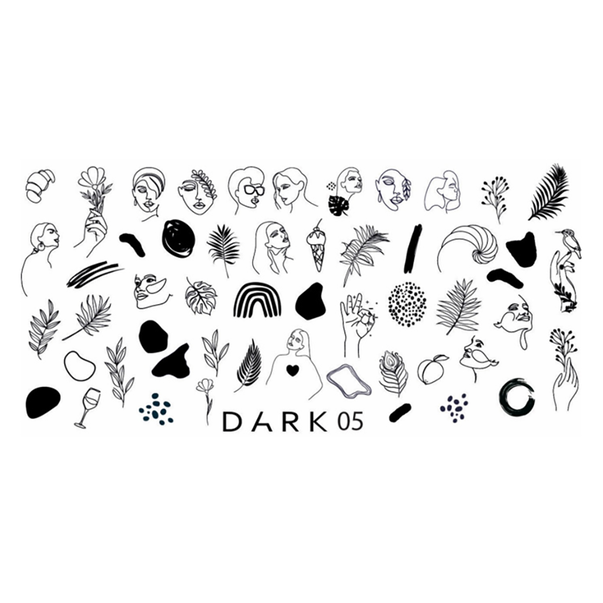 Пластина для стемпінгу Dark з обличчями №05