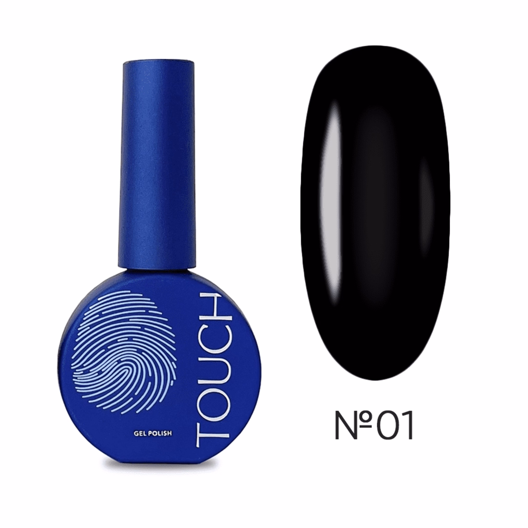 Гель-лак Touch Gel Polish №01 чорний 9 мл