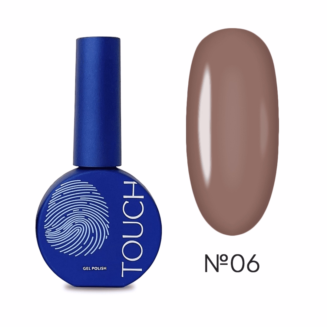 Гель-лак Touch Gel Polish №06 коричневий 9 мл