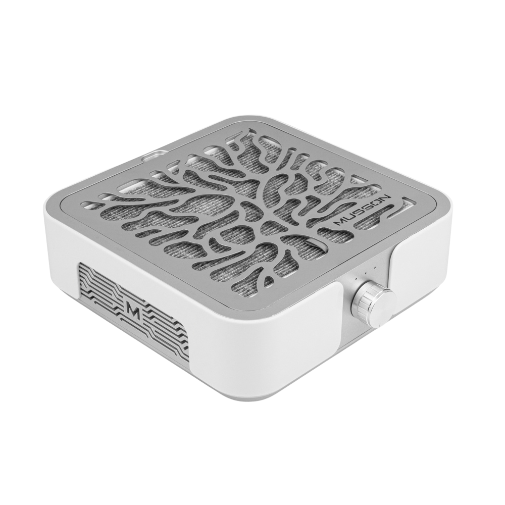 Витяжка для манікюру та педикюру MUSSON X3 Silver 72W з вугільним HEPA-фільтром