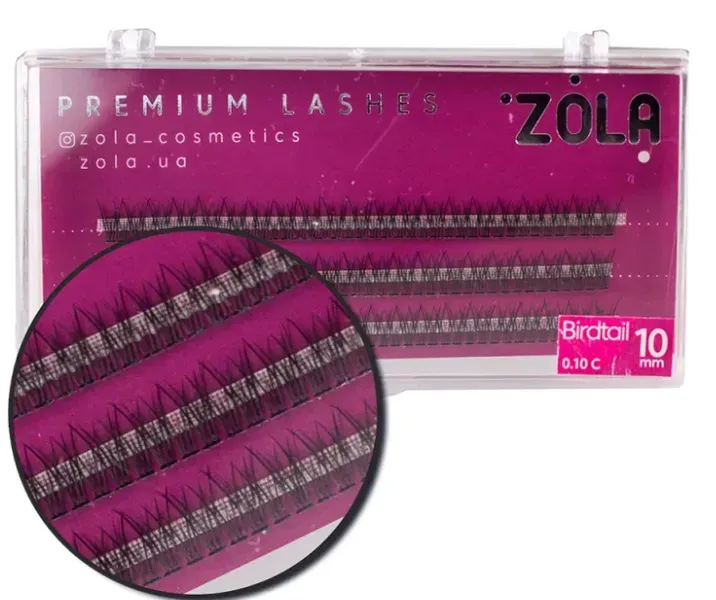 ZOLA Вії-пучки Birdtail 10 mm