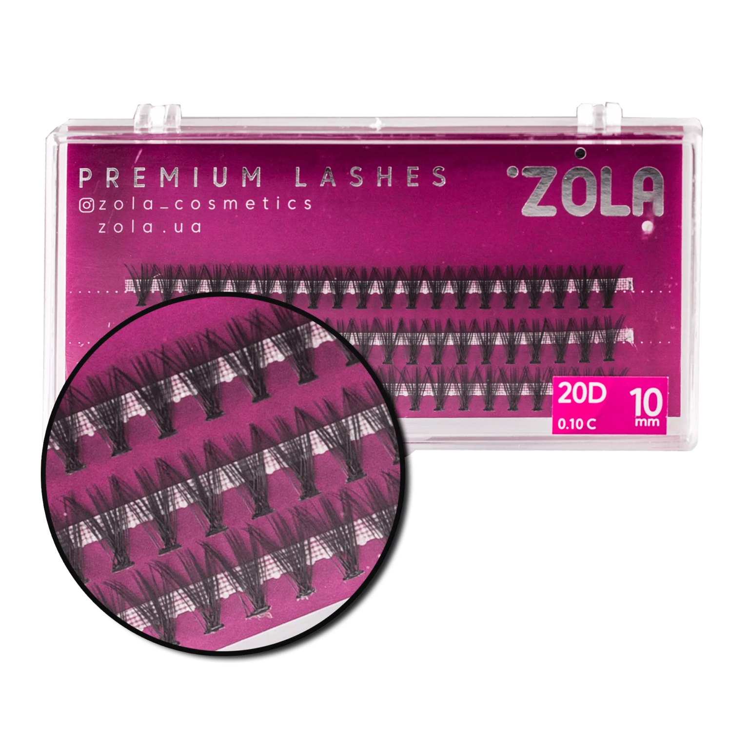 ZOLA Вії-пучки 20D 10 mm