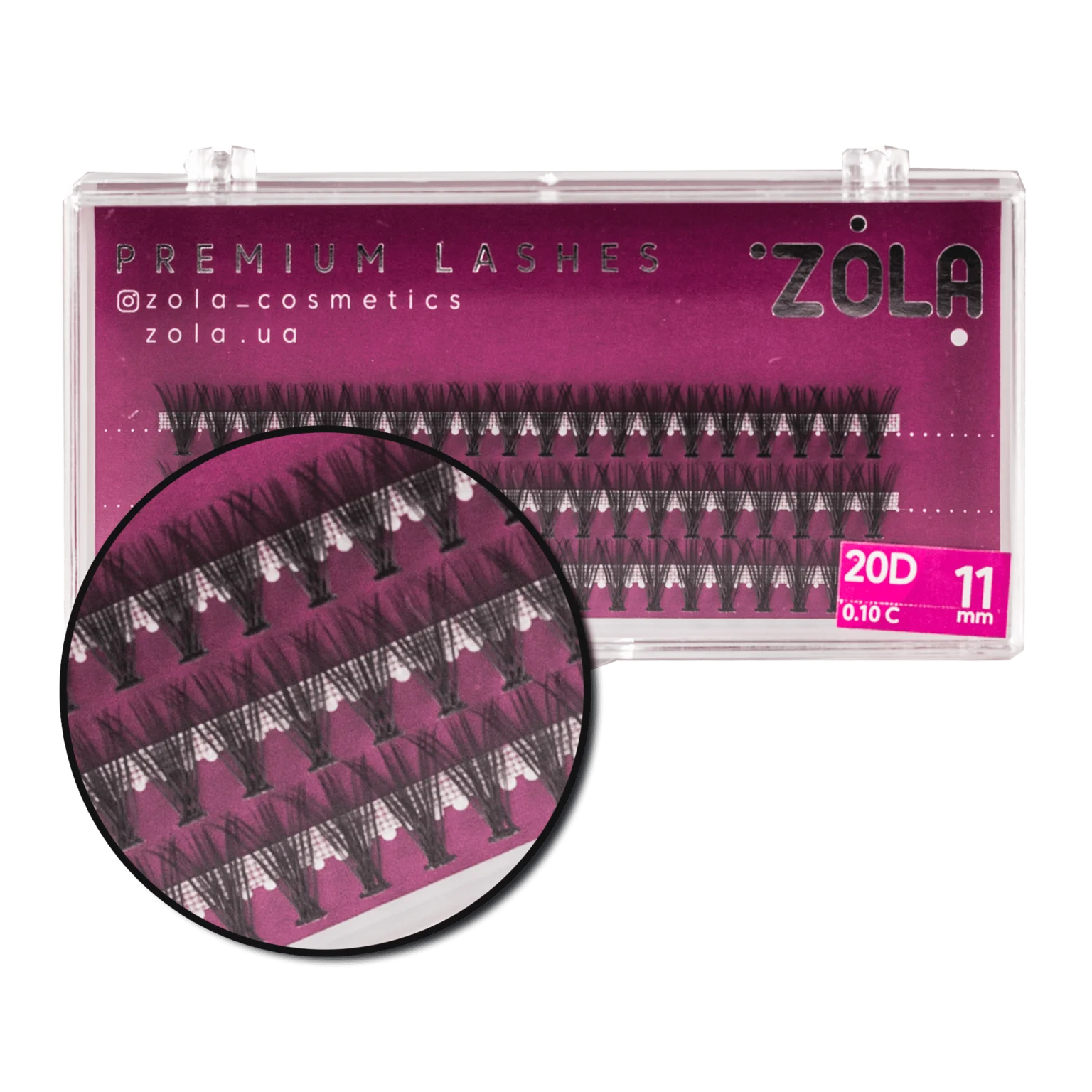 ZOLA Вії-пучки 20D 11 mm