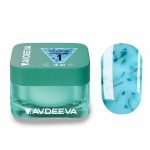 Молочний моделюючий гель AVDEEVA Milky Flower №1 з блакитними сухоцвітами, 15 мл HEMA & TPO FREE